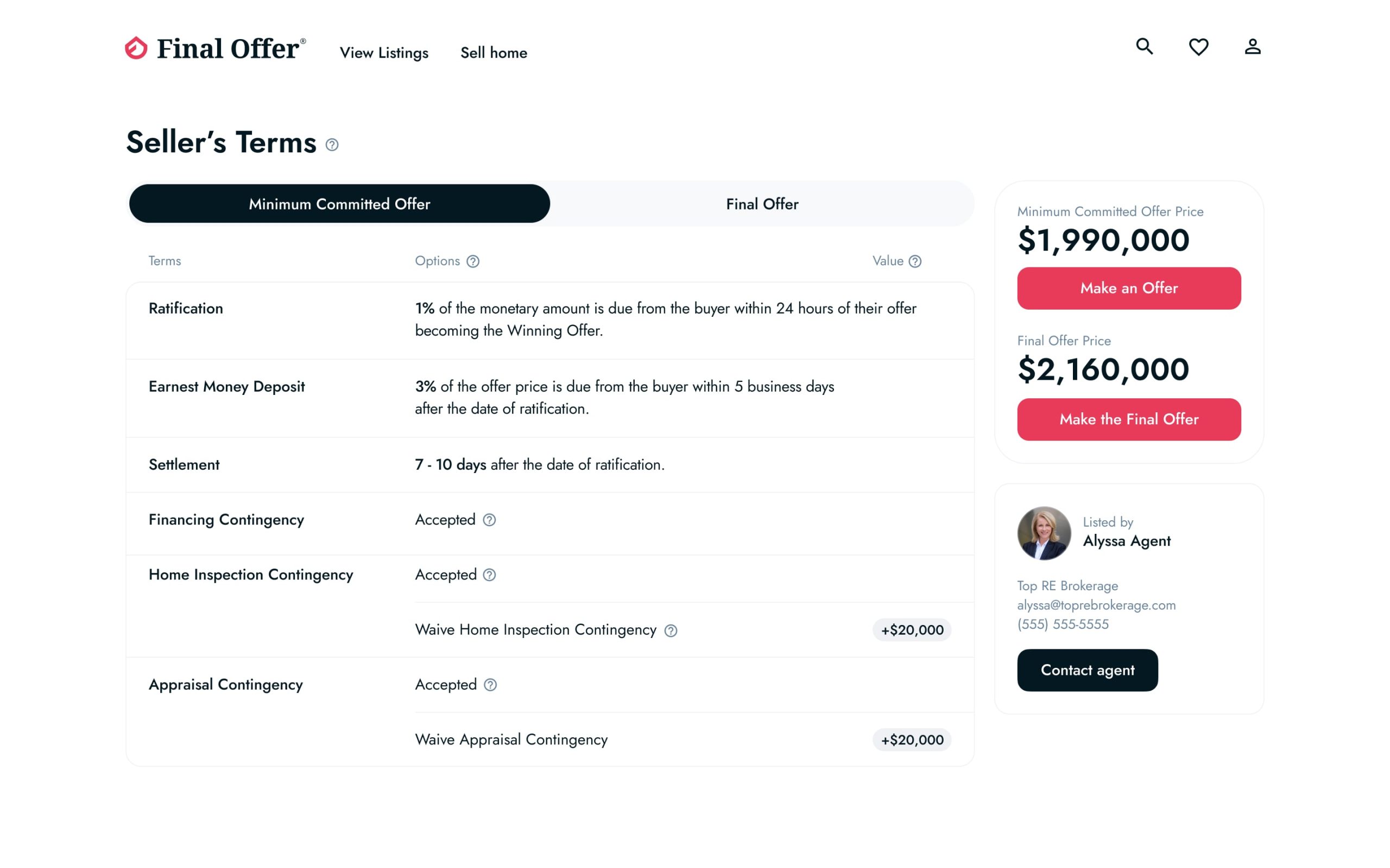 Final Offer